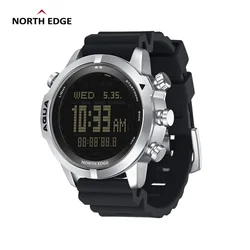 North Edge Men's Professional Diving Computer Watch Scuba Diving NDL (No Deco Time) 50M Dive Watches Altimeter Barometer Compass