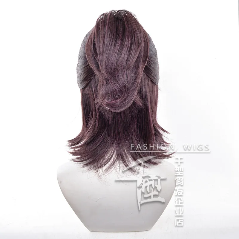 High Quality Hange Zoe Cosplay Wigs 40cm Simulated Scalp Party Costume Heat Resistant Ponytail  Synthetic Hair Party+Wig Cap