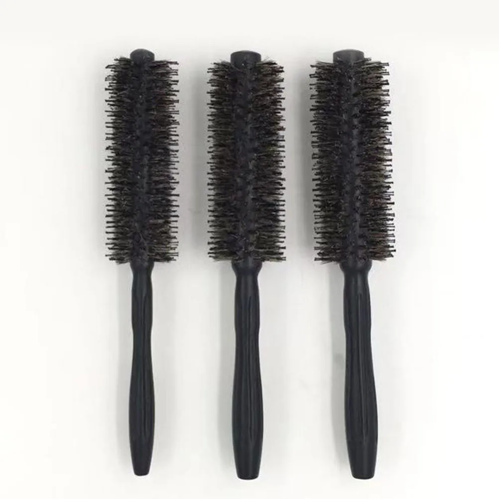 

Black Curly Size S Multifunctional Bristle Brush Wooden Ergonomic Handle Detangling Styling Tool For Family Salon Use