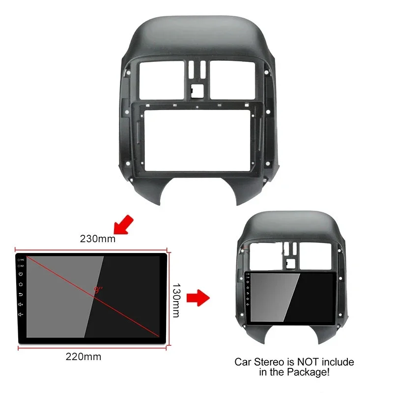

10,1-дюймовая 2-диночная рамка для автомобильного радиоприемника Android для Nissan Sunny Almera 2013-2018, комплект панели приборной панели