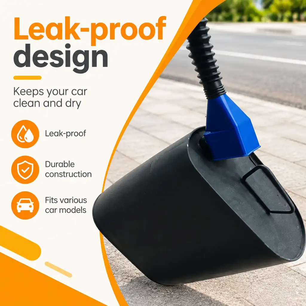 Yitong Hands Free Oil Funnel Foldable Flexible Extendable Design for Easy Hands Free Fluid Filling in Multiple Use Applications