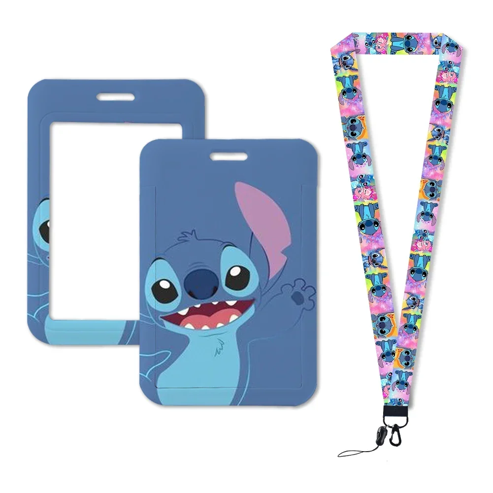 Disney Stitch Lan yards Halsband Lan yards ID Abzeichen halter Schlüssel bund Schlüssel halter hängen Seil Schlüssel ringe Zubehör Geschenke