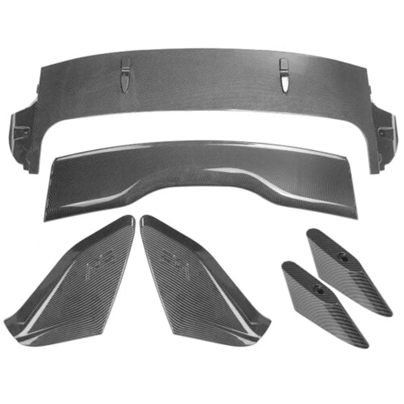 

Suitable for Fits 13-18 Ford Focus Hatchback RS Style Rear Roof Top Spoiler Wing Glossy Black Carbon fiber pattern Car exterior