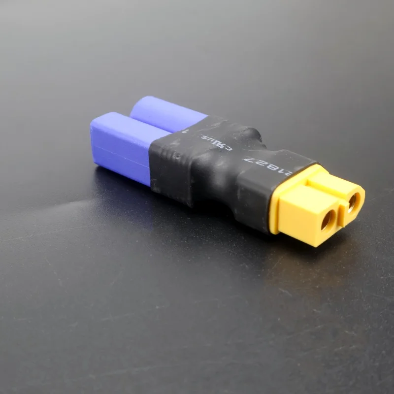 2-Piece EC5 Plug and Socket to XT60 Plug and Socket Adapter for RC FPV Lithium Battery ESC
