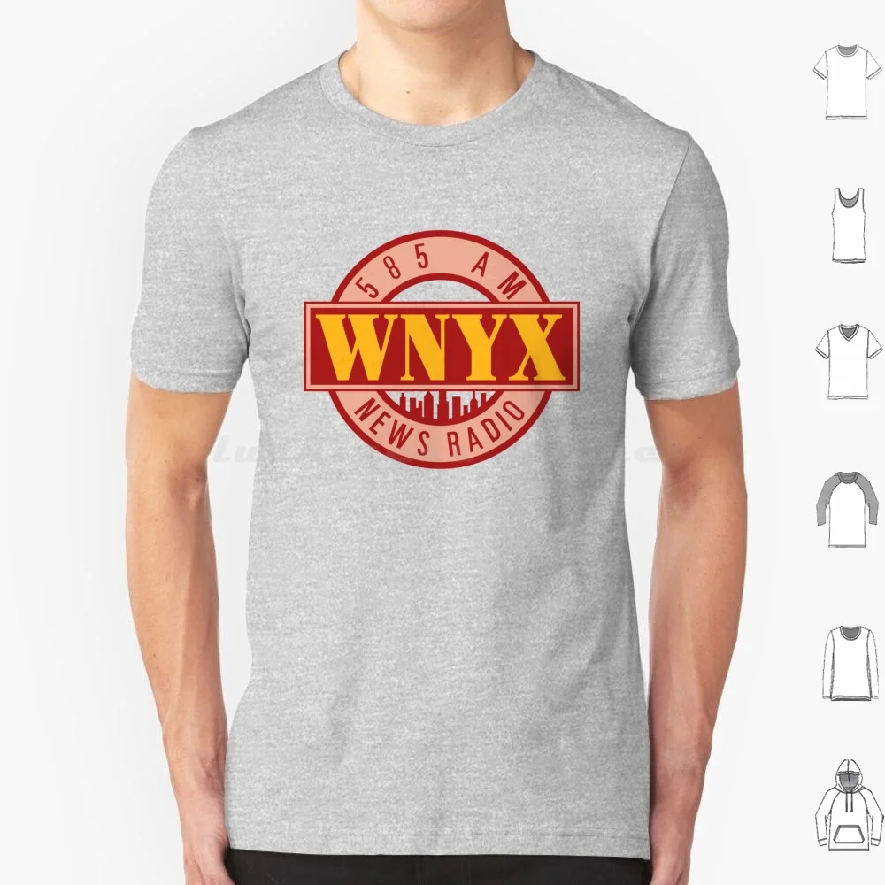 Wnyx Newsradio T Shirt Big Size 100% Cotton Radio Station 90S 1990S Fm Radio Nostalgia Retro Classic Vintage Bumper Nostalgic