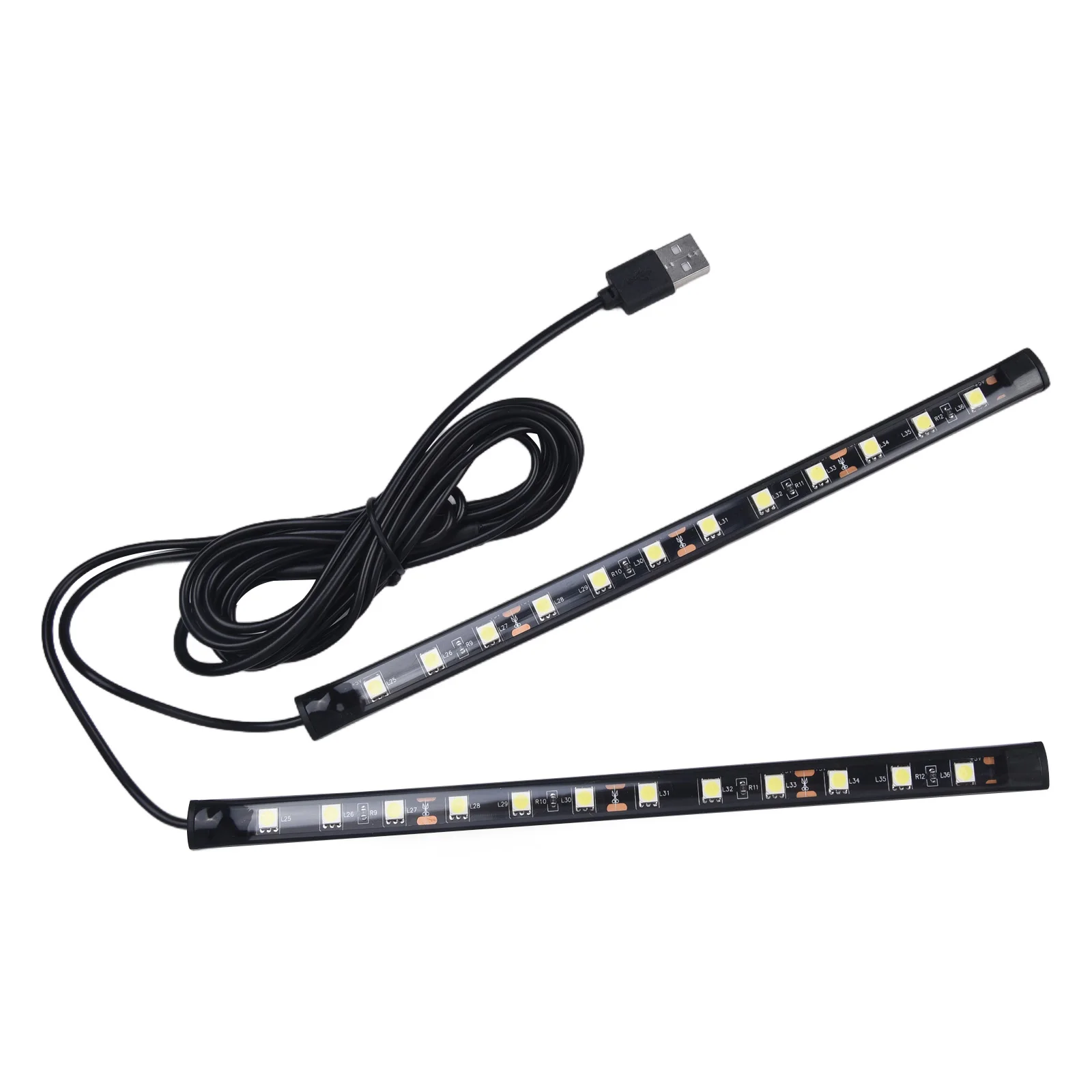 New LED Foot Light Strip Lamp White 1.3 Meters*2 12V 4.8W Black+Transparent Blue Ice Blue Pink Purple Red SMD5050