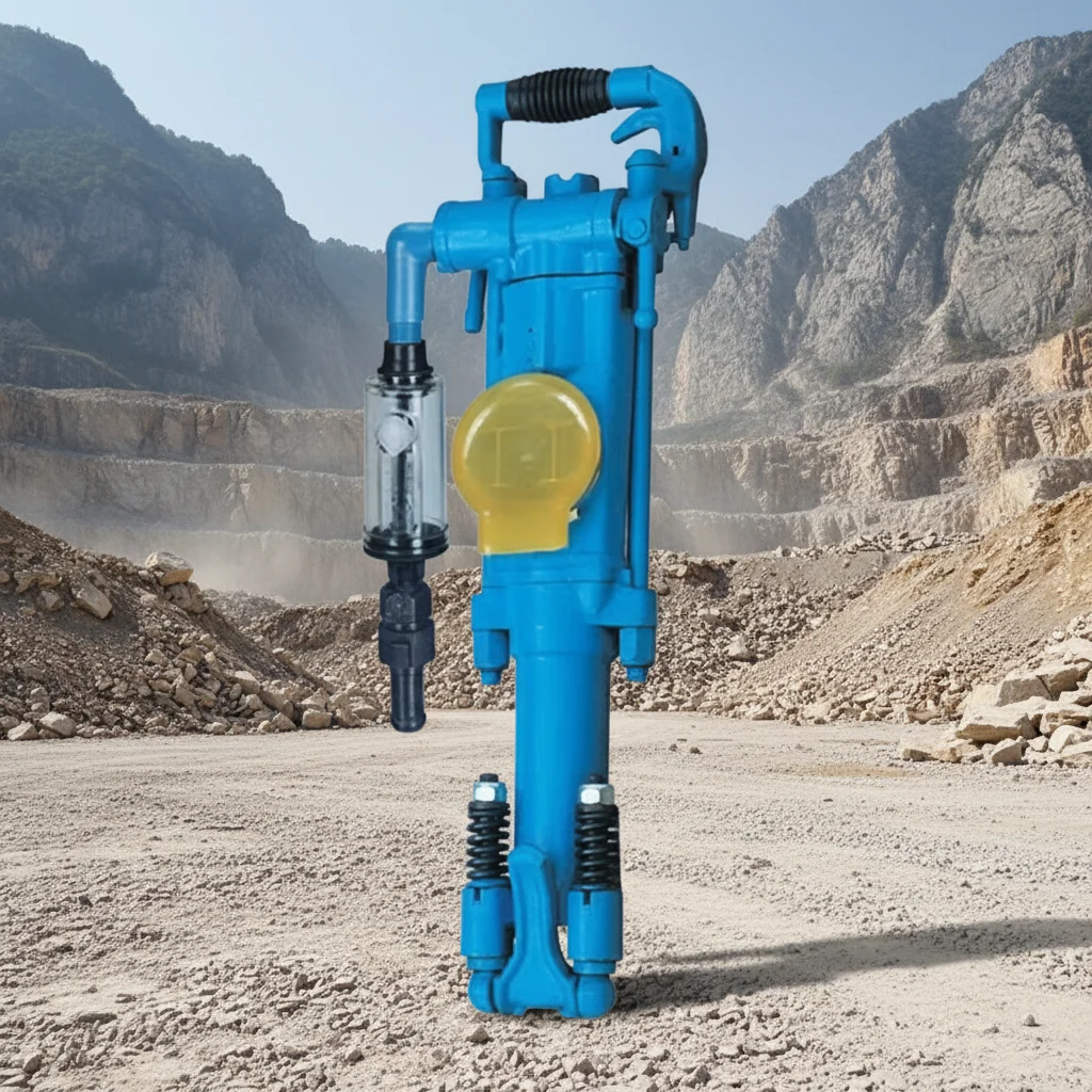 Inca Rock Yt23 Pneumatic Rock Drill 42mm Drilling Diameter 5m Max Depth Ore Use Hand Grip Bearing Equipped 24KG 24V