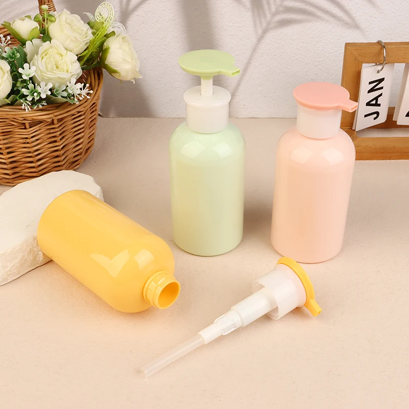 300ml Travel Toiletries Containers Portable Shampoo Bottles Empty Press-on Lotion Pump Bottles Empty Plastic Separate Case
