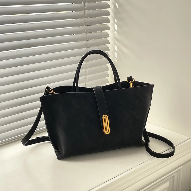 

2025 A/W Vintage Women‘s Large Tote Bag, Genuine Leather Multi-way Crossbody Shoulder Purse, Minimalist Chic Work Bag for Office