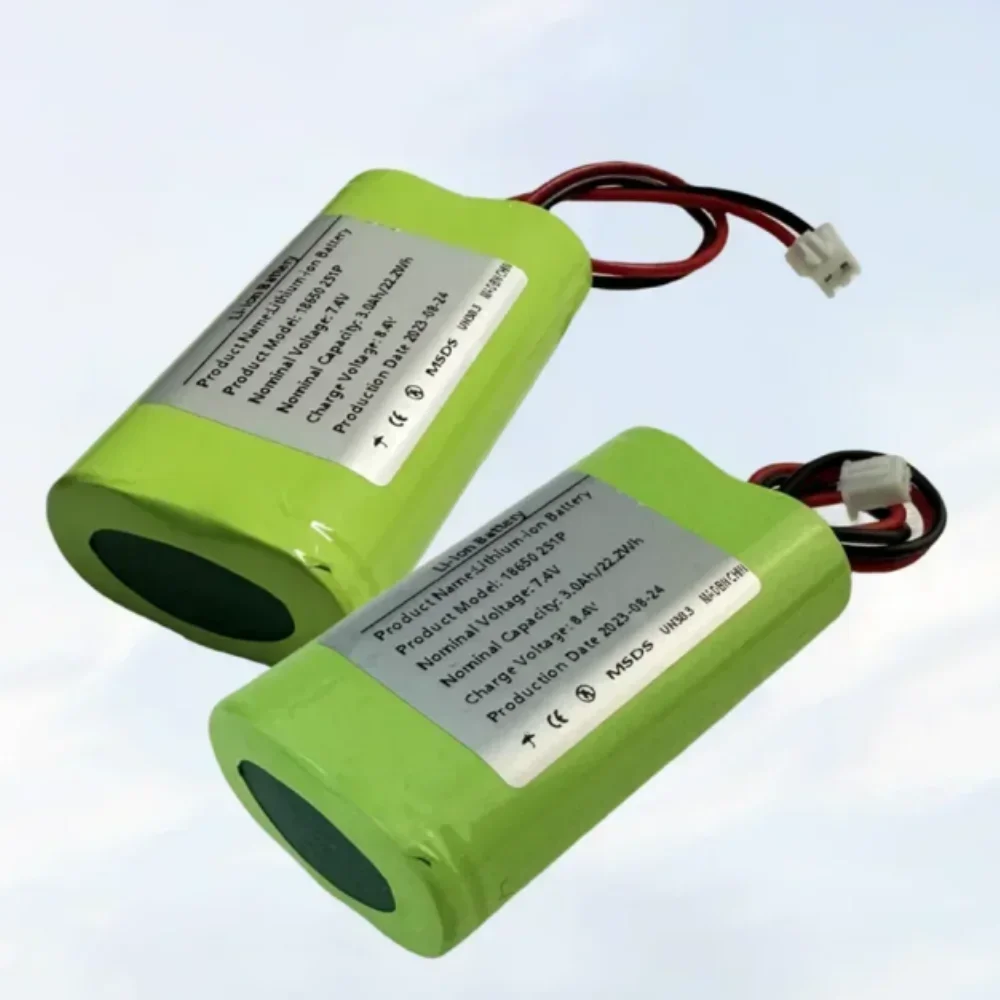 2S1P 7.4V 3000mAh XH2.54-2P Plug Lithium Battery Pack, Suitable for Projectors, Speakers, Wireless Monitoring etc