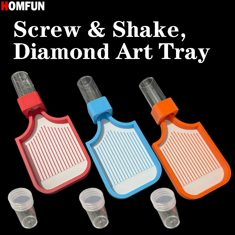 HOMFUN Diamond Painting Screw & Shake Diamond Art Tray With Screw in Drill Container Capability - Who Needs Funnels? Not You!