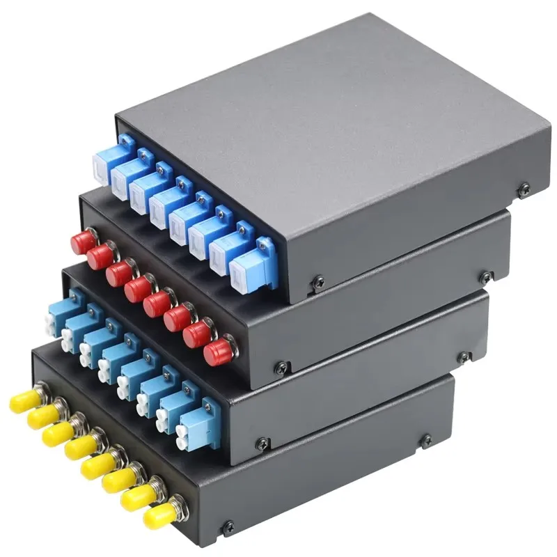 8 Port UPC/APC Fiber Patch Panel Desktop  Pigtail Optical Fiber Terminal Box with SC FC LC Pigtail
