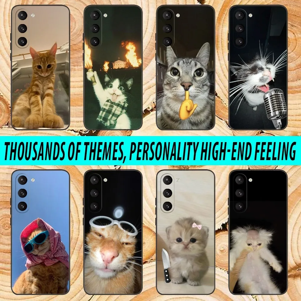 

Funny Cat Memes Phone Case For Samsung Galaxy A 91,80,73,72,71,53,52,51,22,5G Soft Black Cover