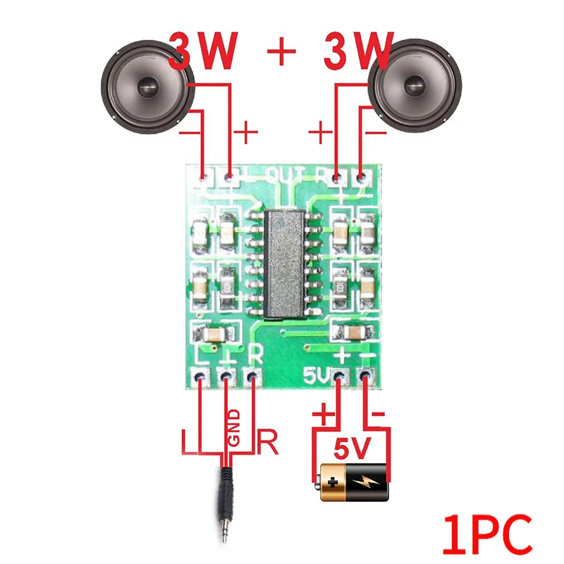 1PC Amplifier Breakout Interface Decoder Module Ultra-Miniature Digital Amplifier Board.