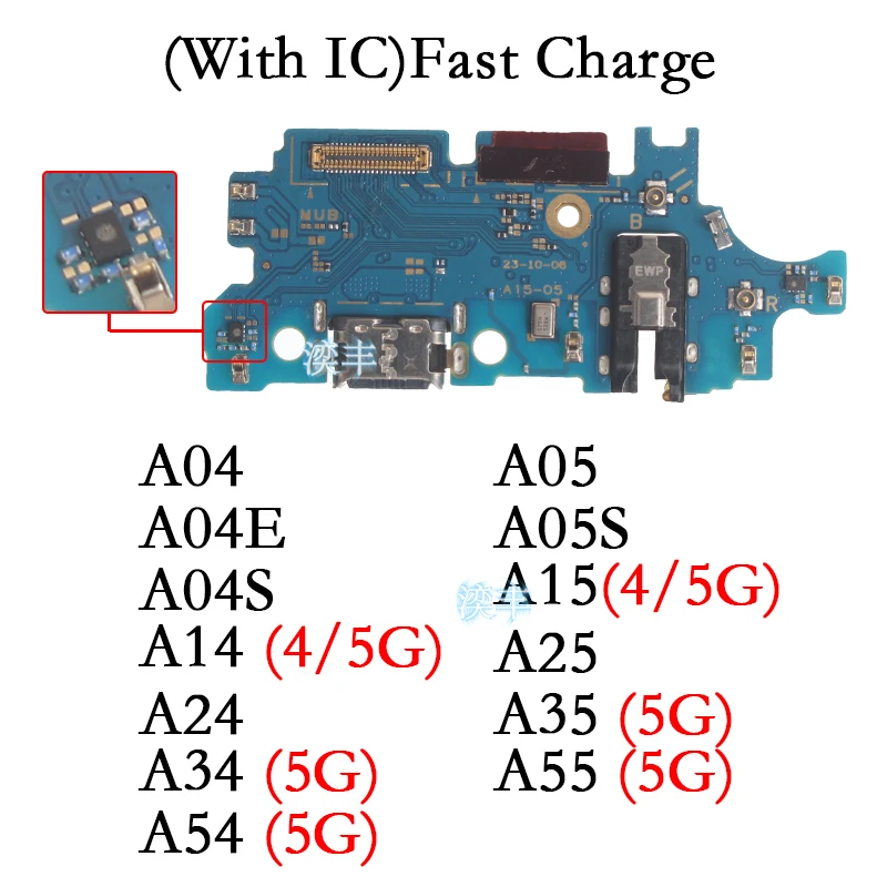 

Usb Dock Charger Port for Samsung Galaxy A54 A05 A05S A04 A04E A04S A14 A24 A34 A15 A25 A35 A55 4G 5G Charging Board Module