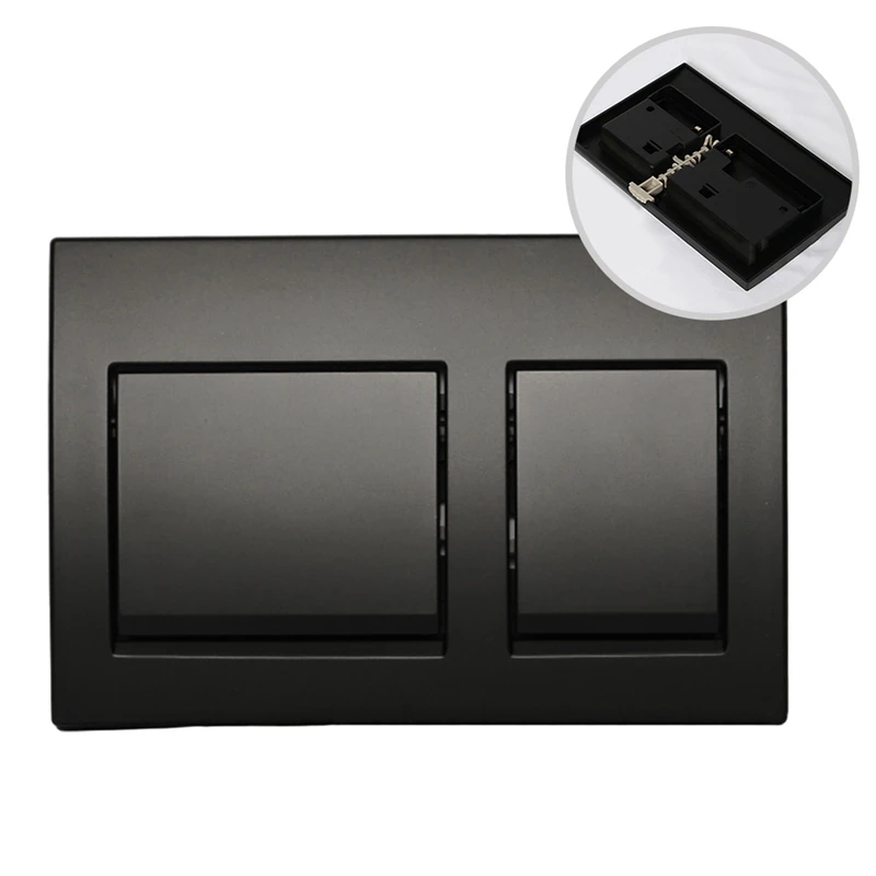 Imagem -06 - Placa de wc para Geberit Chrome Dual Flush Plate Plástico Preto Peças de Banheiro Alpha 15