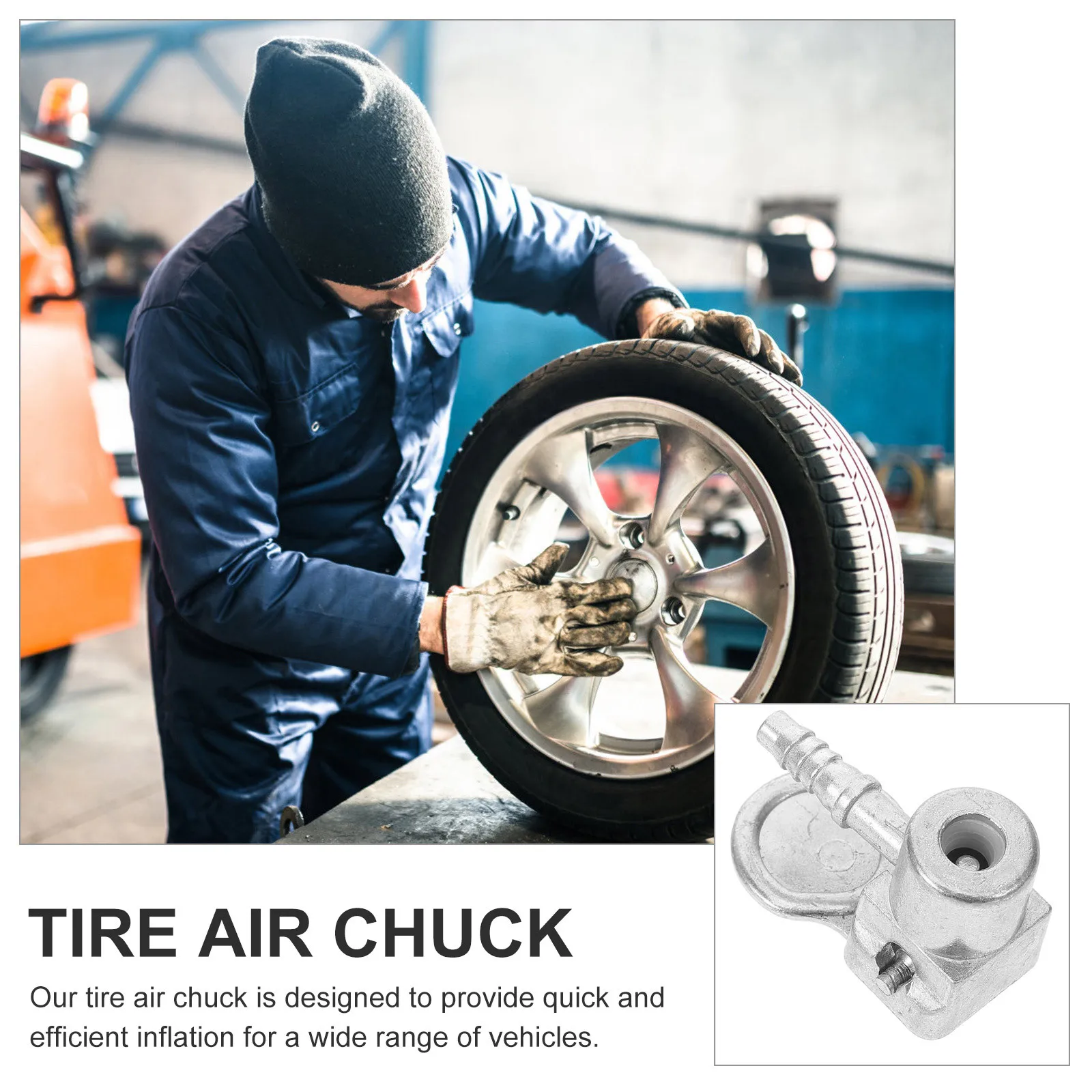 

Air Locking Air Chuck Chuck Thickened Zinc Alloy Locking For Cars Heavy Duty Quick Connect Inflator Pump Attachment