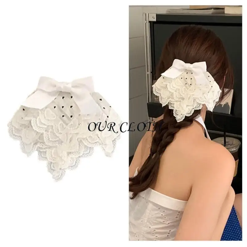 Bows Hair Clip Balletcore Large Bowknot Black Headwear Elegant Hairpin Y1AC