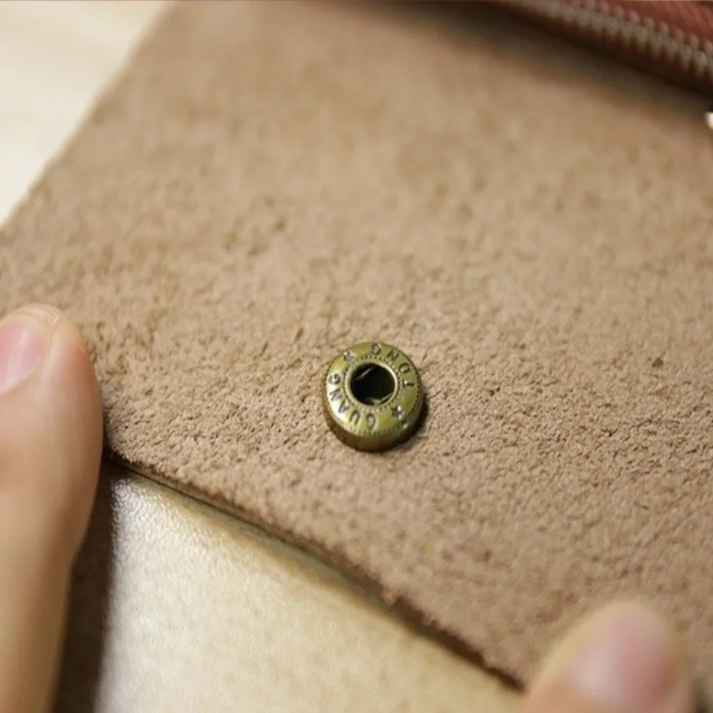 Brown Black Snap Button Wallet Multi Card Slots Zipper Pocket Short Wallet Slim Profile Gift Multi Card Wallet For Women Men