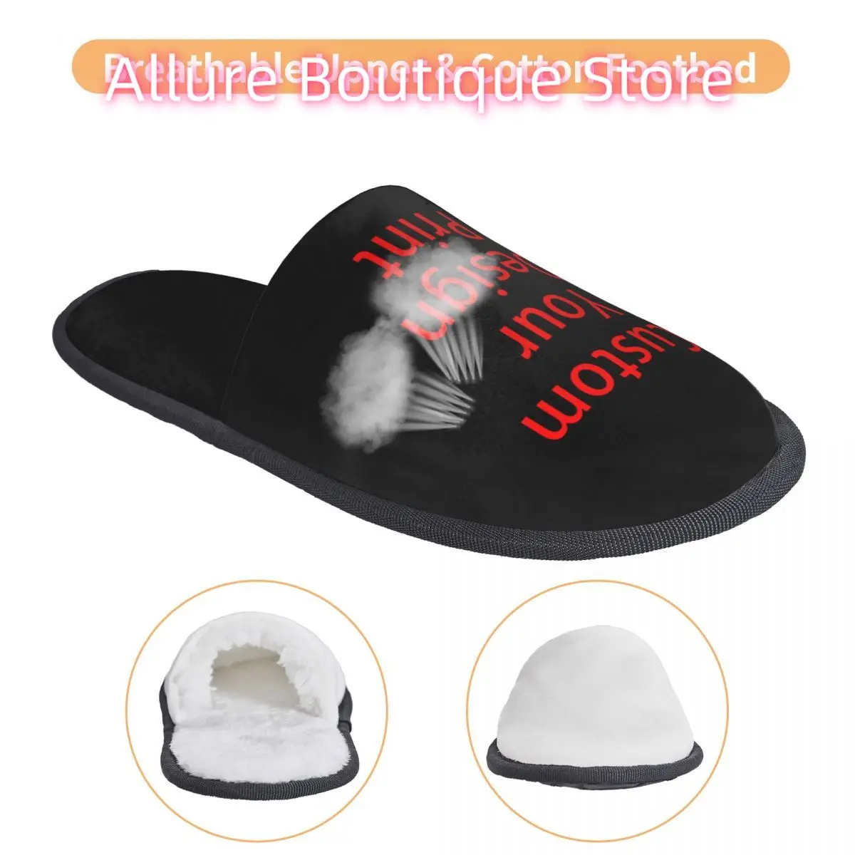 Custom Your Design Guest Slippers for Hotel Women Custom Print Customized Logo Printed House Slipper