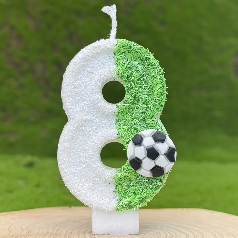 Vitality Baby Football 0-9 Gratis bijpassende combinatie Digitale kaarsen Verjaardagskaarsen Perfect voor verjaardagsfeestjes High End Baki