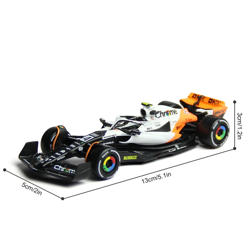 New  Bburago 1:43 2023 2024 F1 Mclaren MCL38 MCL60 Monaco GP #4 Norris #81 Piastri Formula Car Model Gifts Singapore