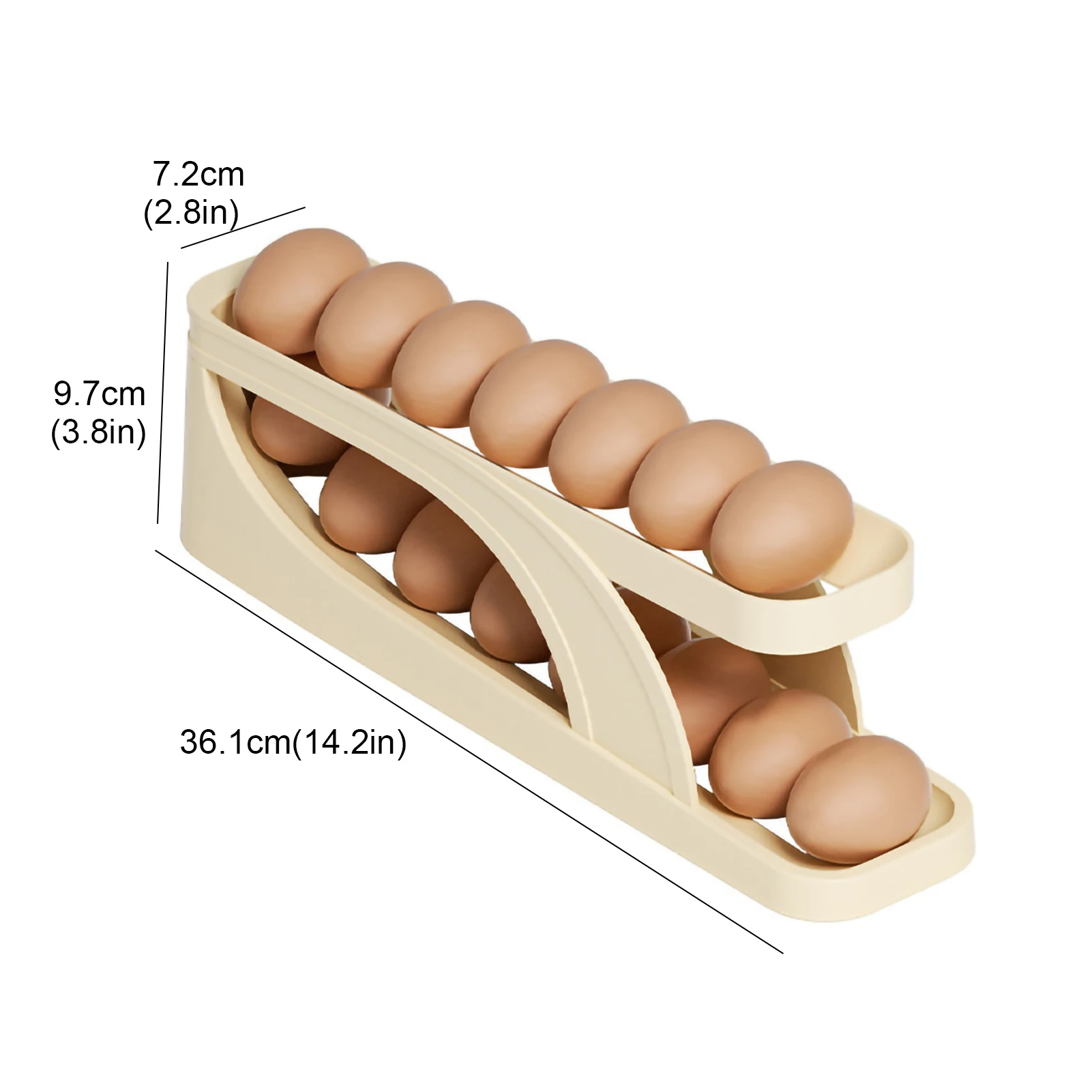 Automatische Scrolling Eierrek Houder Opbergdoos Eiermand Container Organizer Rolldown Koelkast Ei Dispenser Voor Keuken