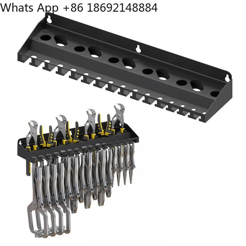 movable gripper fixing frame, wall-mounted pliers storage rack organizer,