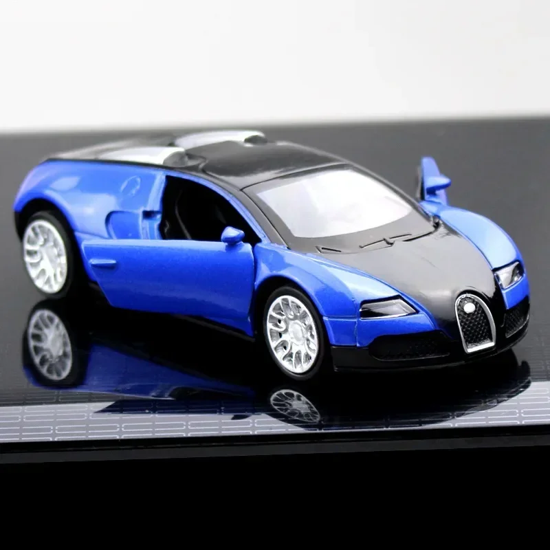 1:36 Bugatti Sportwagen Hohe Simulation Diecast Metalllegierung Modellauto Zurückziehen Sammlung Kinder Spielzeug Geschenke