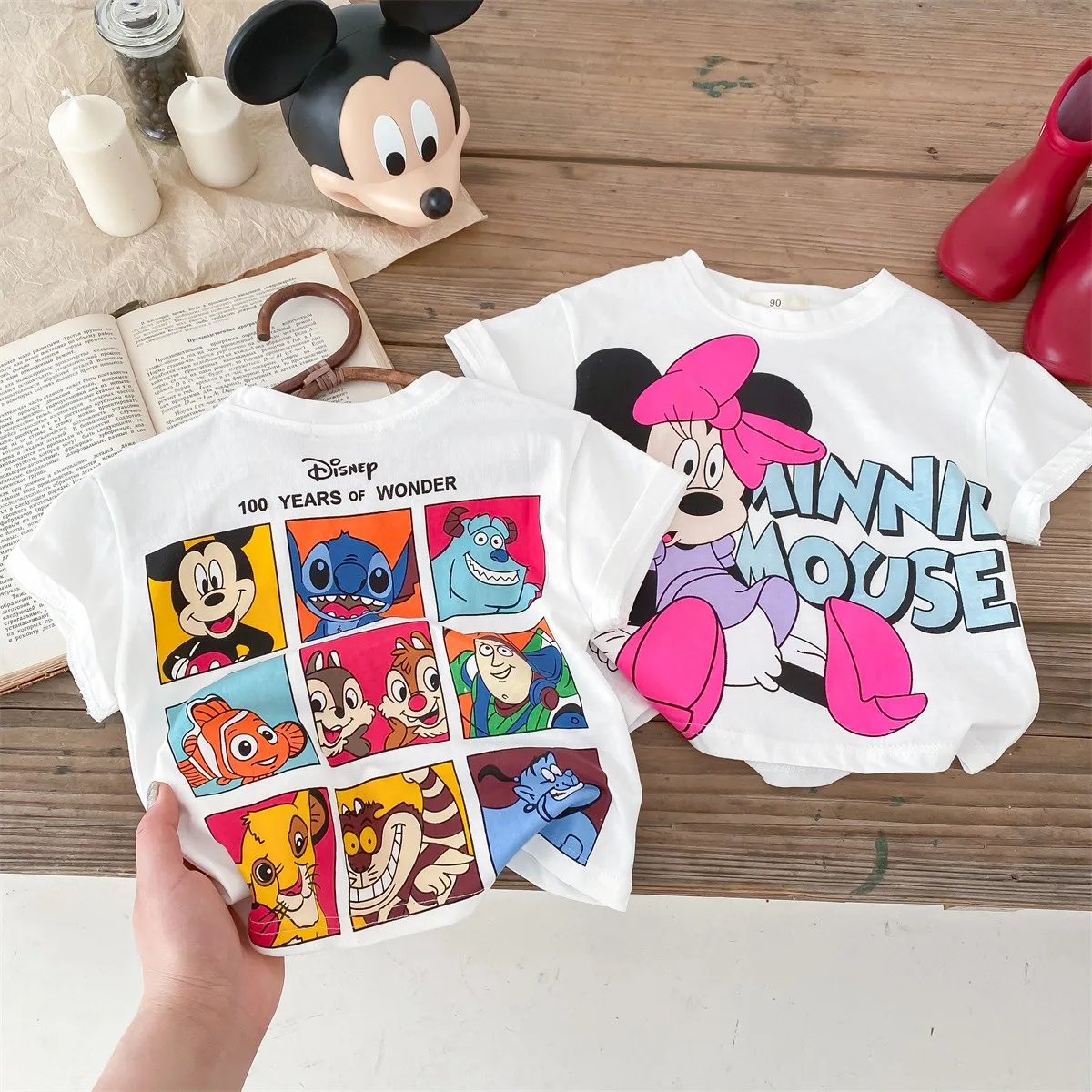 Disney Kids Clothes For Girl Boy Tops Clothes Baby Children Clothing For Summer T-shirts Short Sleeve Wear