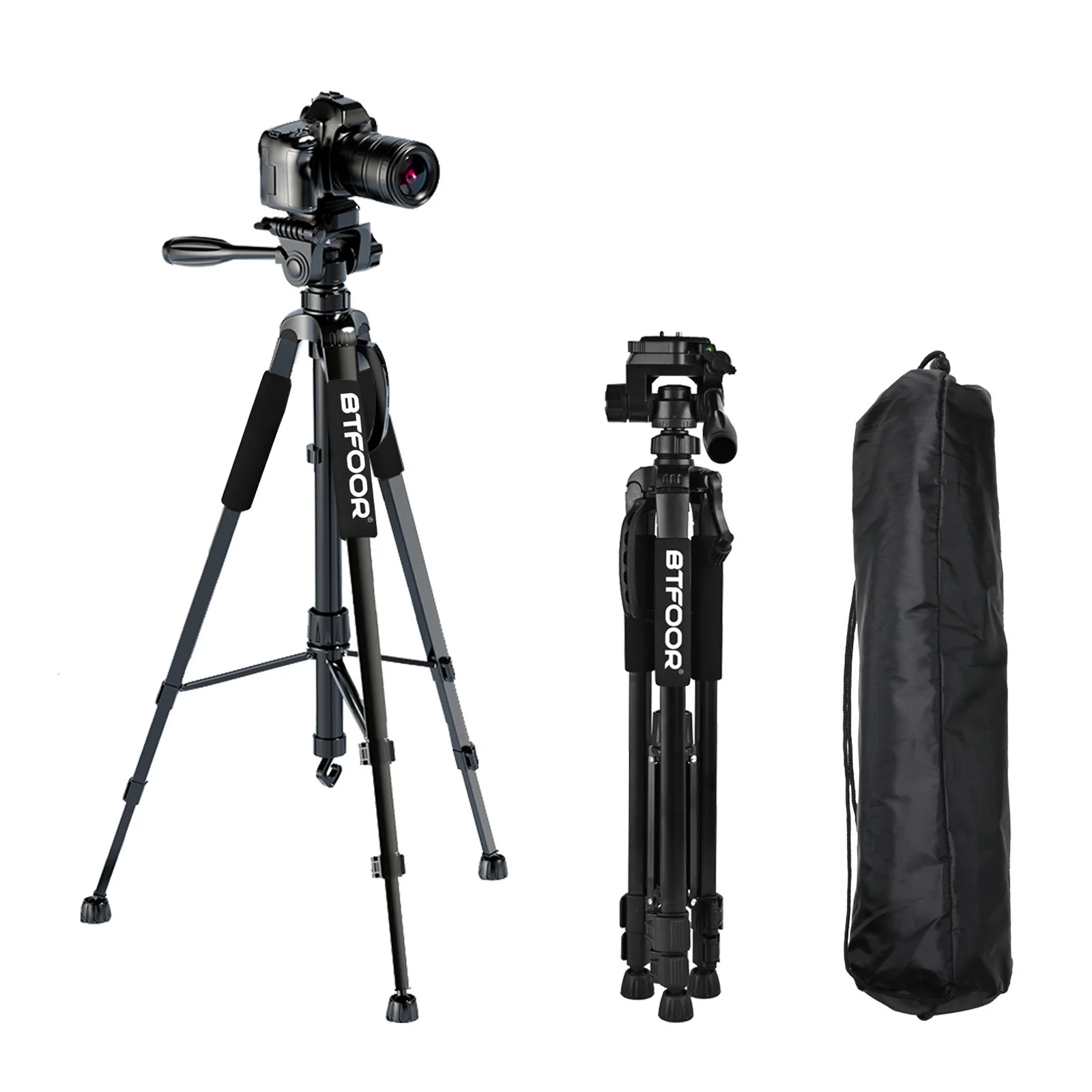 Telefoon Reizen Zelf Statief Aluminium Hoge 55 "140 CM Stand Met Quick Platen Mount Pan Head Voor Canon Nikon DSLR SLR Digitale Camera