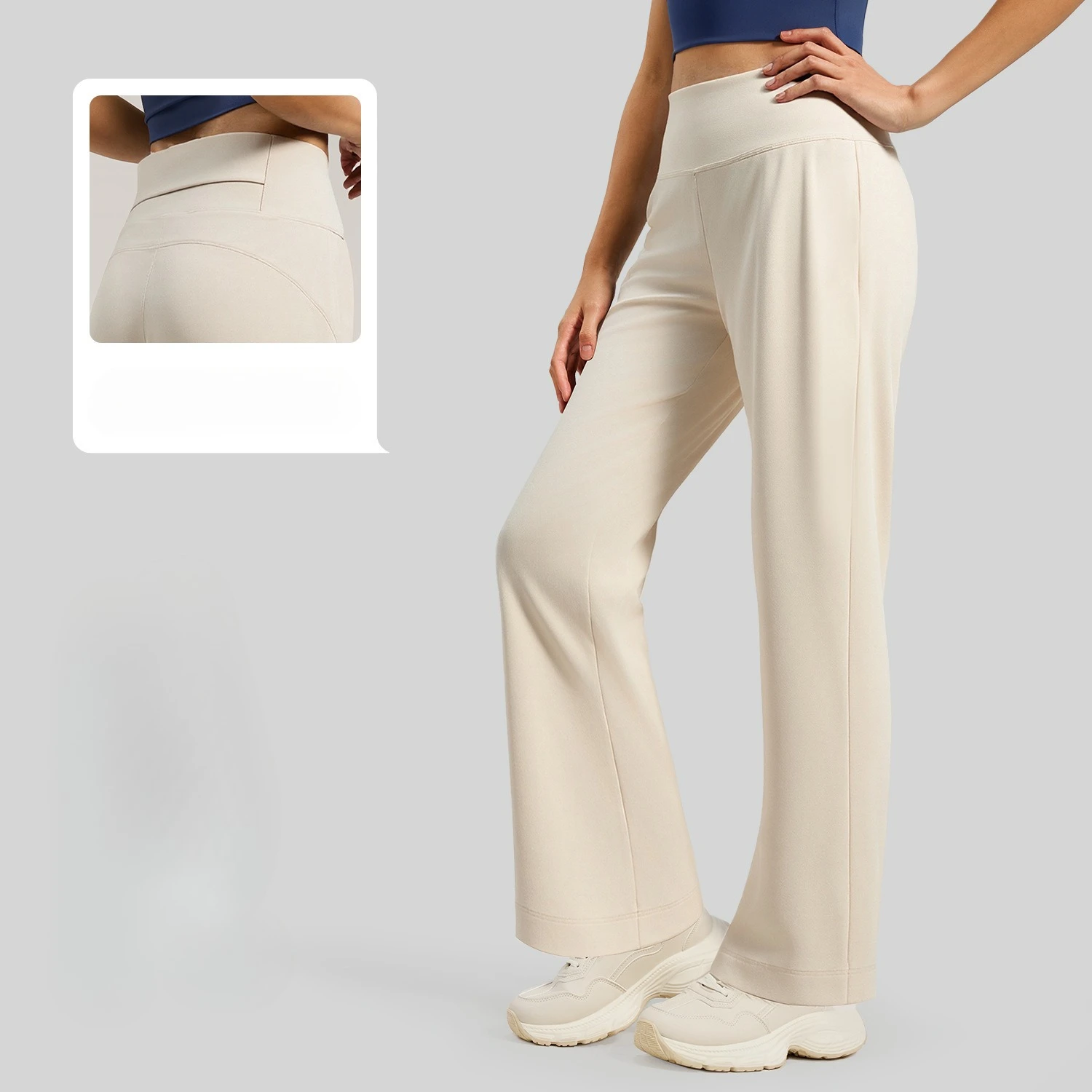 New Women's Pilates Straight Leg Yoga Pants Hip Lifting Tight Fitting Wide Leg Pants Outdoor Sports Running Casual Fitness Pants