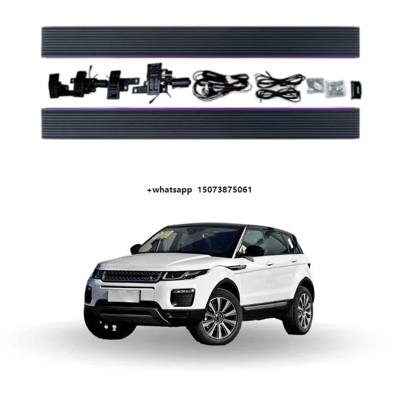 

Electric Side Steps Running Boards LED Light for 2018 Range Rover Evoque Automatic Side Step