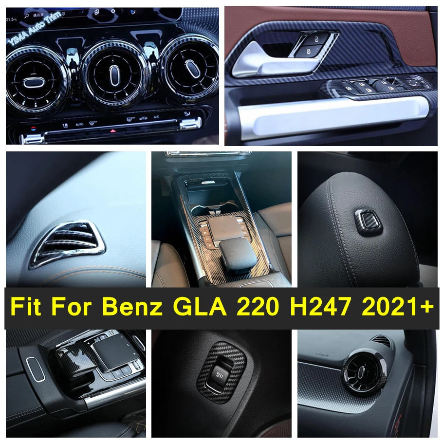 

Car Window Lift / Armrest Box Switch / Gear Shift Box Decor Panel Cover Trim ABS Accessories For Mercedes-Benz GLA 220 H247 2021