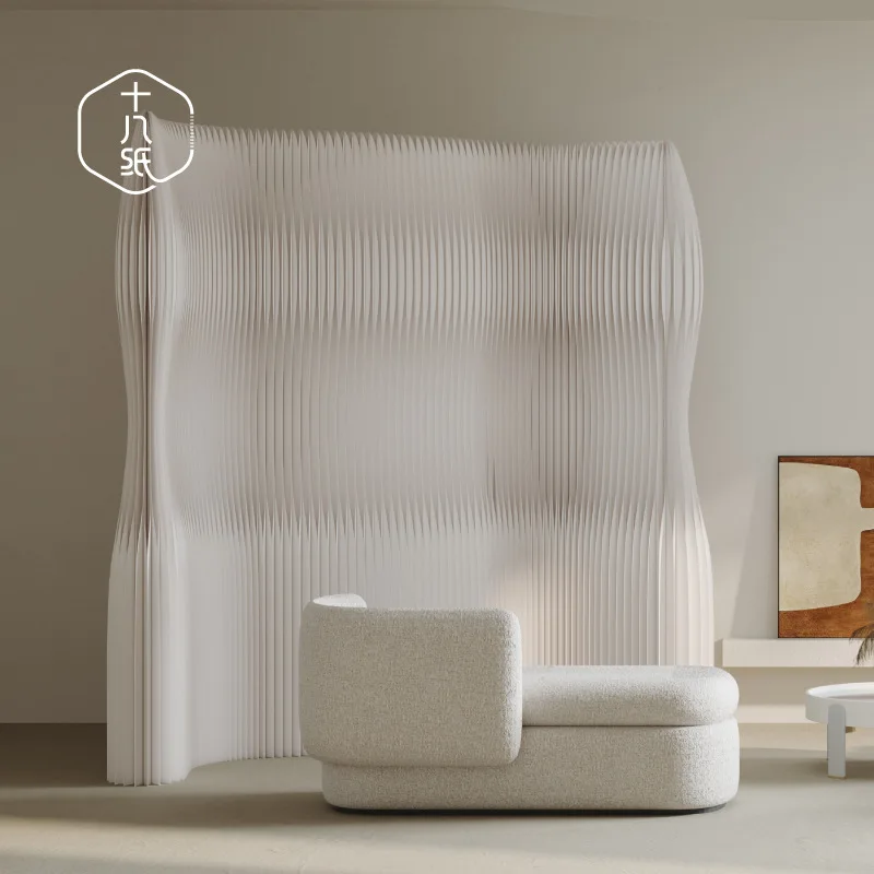 Eighteen Paper Partition Screen Office Porch Partition Artifact Paper Wall Baffle Restaurant Room Mobile Partition