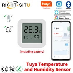 Tuya sıcaklık nem sensörü Mini LCD ekran Bluetooth APP uzaktan kumanda termometre higrometre ile uyumlu