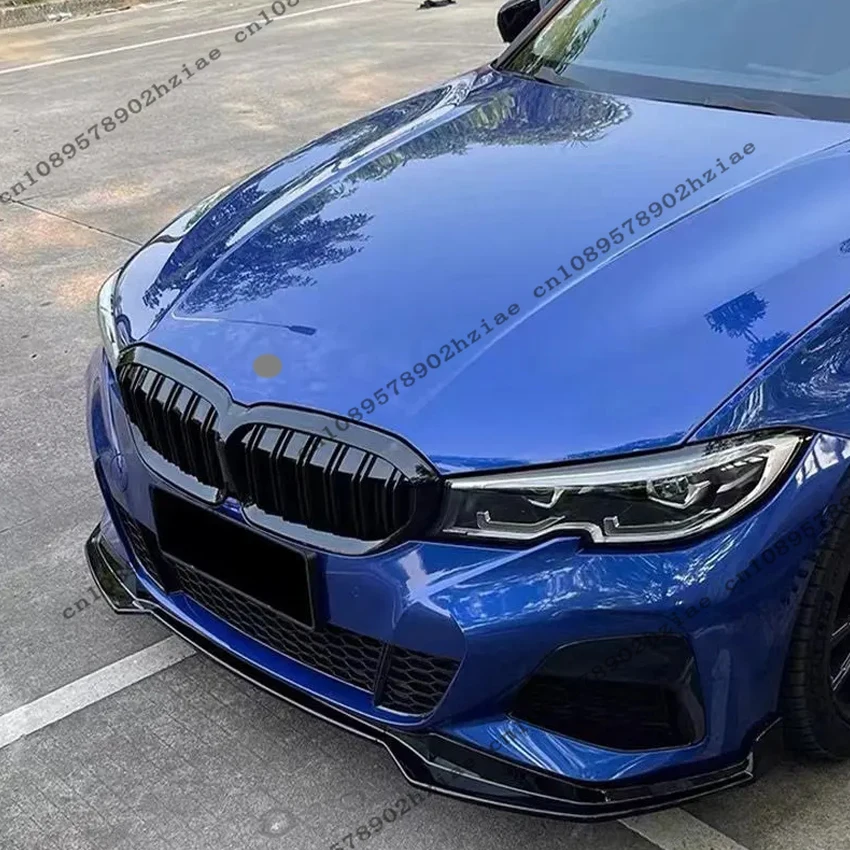 3Pcs MP Style Front Splitter Cover For BMW G20 G21 M-Sport 320i 330i M340i 2019-2022 Front Bumper Lip Spoiler Diffuser Tuning view 4