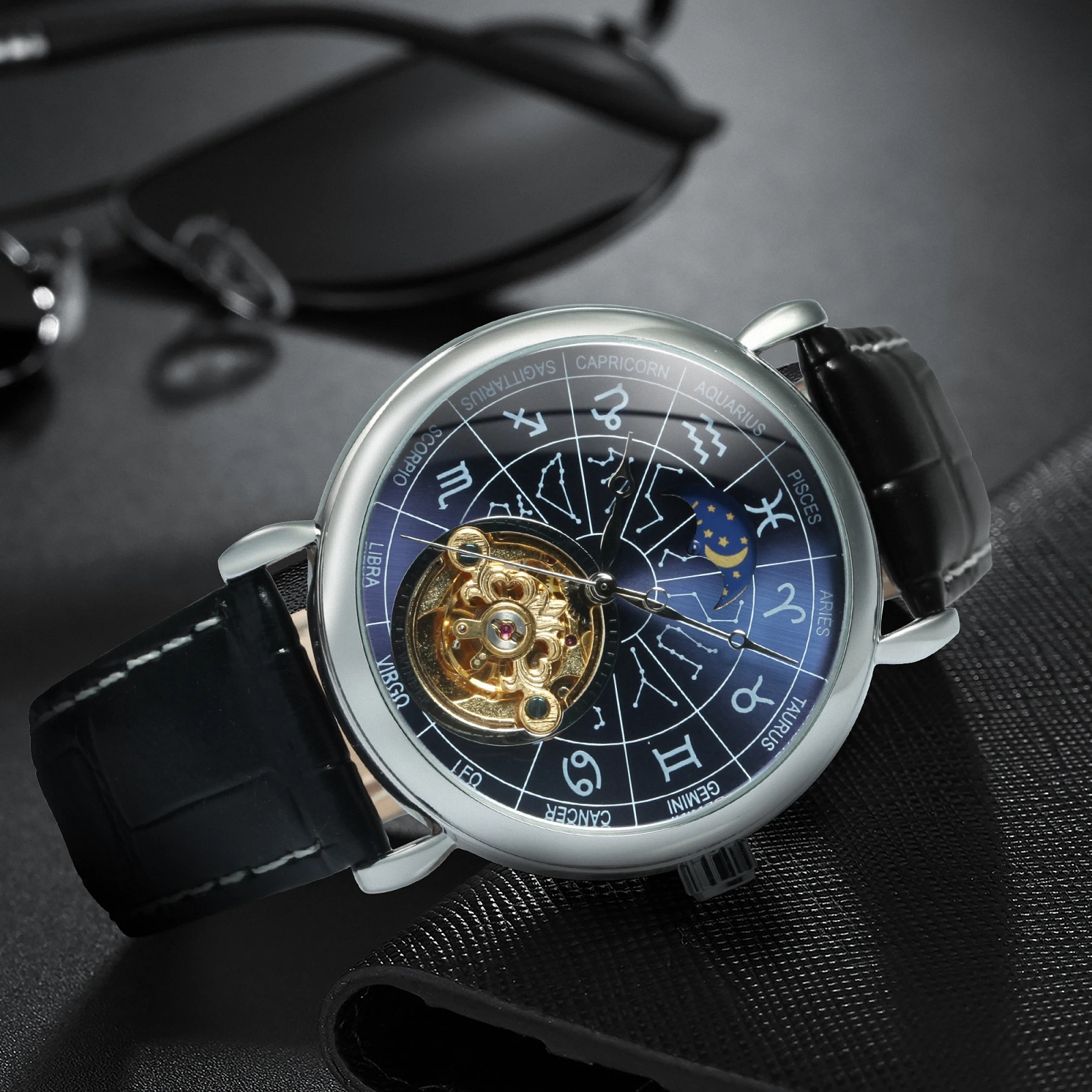 WINNER ファッション 12 星座天体機械式時計男性用発 - Zodiac Luxury Watch のレビューと価格