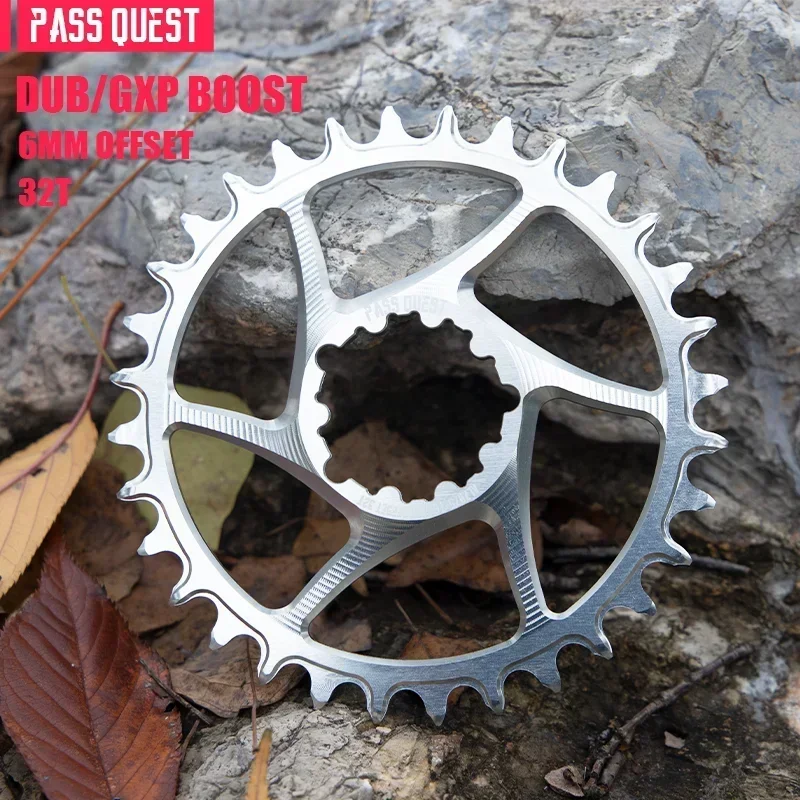 

PASS QUEST for GXP/DUB 6mm offset Mountain Bicycle Narrow Wide Chainring Oval and Round for 3 Nail Direct Mount Crank