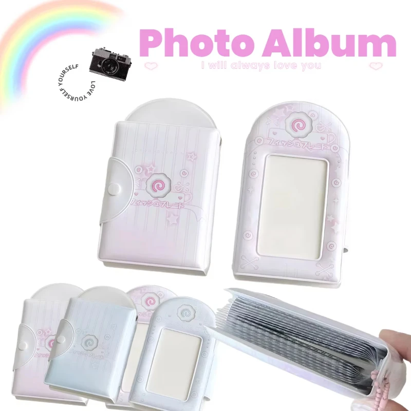 3 Inch 32 Slots Photo Album Collector Book Photocard Holder Card Holder Sweet Square Hollow INS Cartoon Album Cards Binder