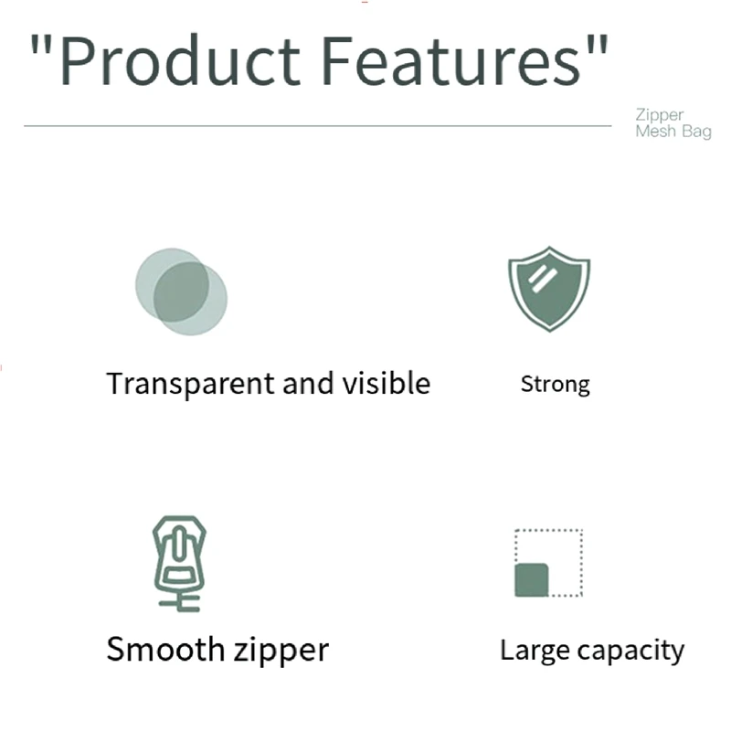 12PCS A4 Zip Lock Bags Mesh Zipper File Bags Document Folders Waterproof Travel Storage Pouch