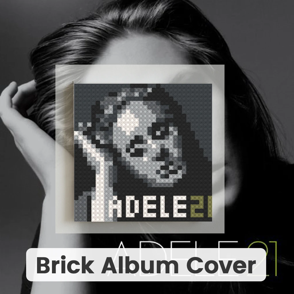 

Adele 21 Album Cover Pixel Mosaic Building Blocks Art DIY Handmade Wall Decor for Home Living Room Music Fans Gift Canvas Poster