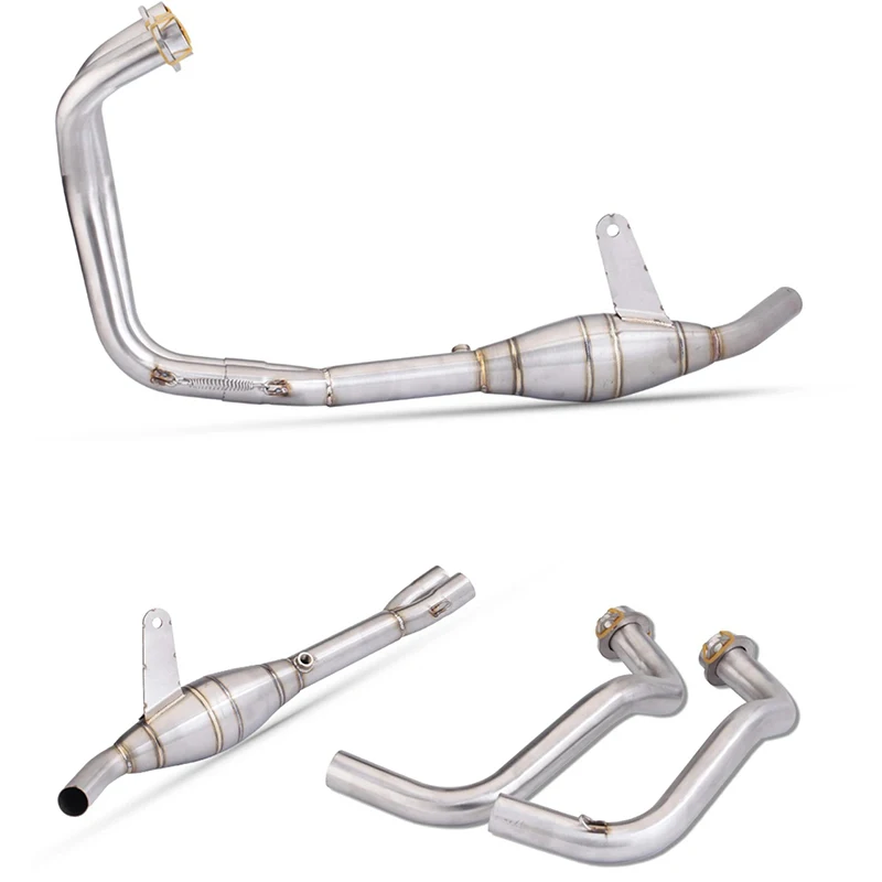 cheap For Yamaha YZF R3 R25 MT03 2015 - 2023 Years Motorcycle Exhaust Escape Moto Full Systems Front Middle Link Pipe