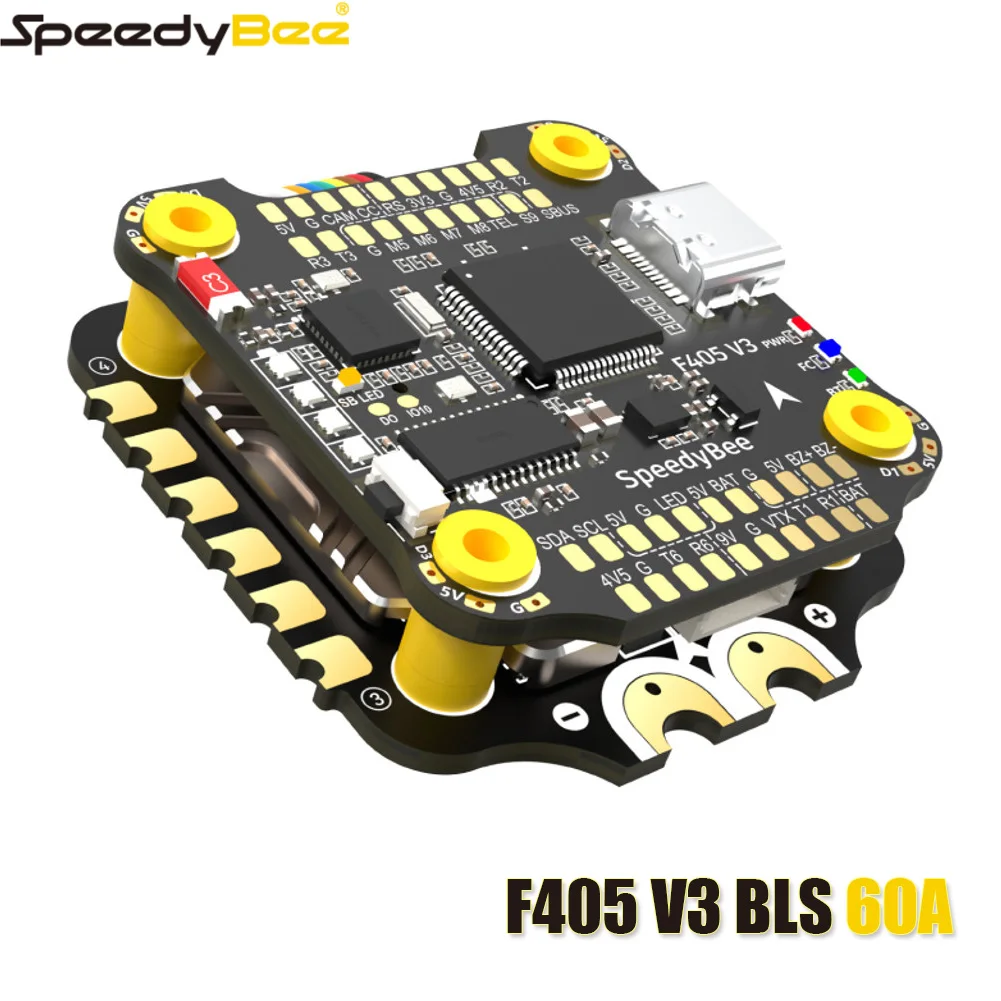 Контроллер полета SpeedyBee F405 V3 30X30 FC&ESC FPV Stack BMI270 F405 BLHELIS 60A 4in1 ESC для модели FPV Freestyle Drone