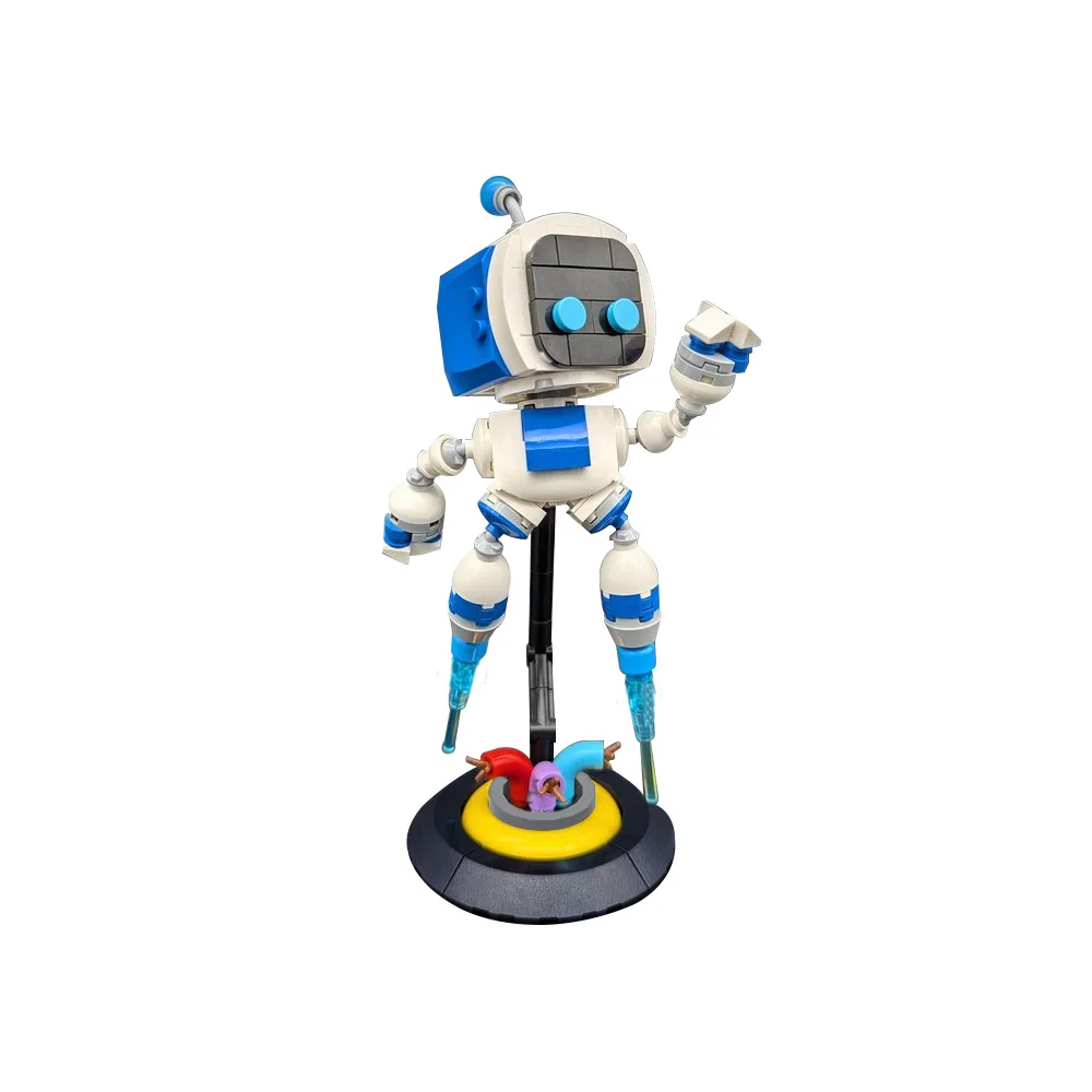 Décennie s de construction MOC Astro Bot, figurine de jeu d'aventure cosmique, sauvetage, cochon dose de sagesse, assemblage de robots, briques, jouet, bricolage, cadeau d'urgence