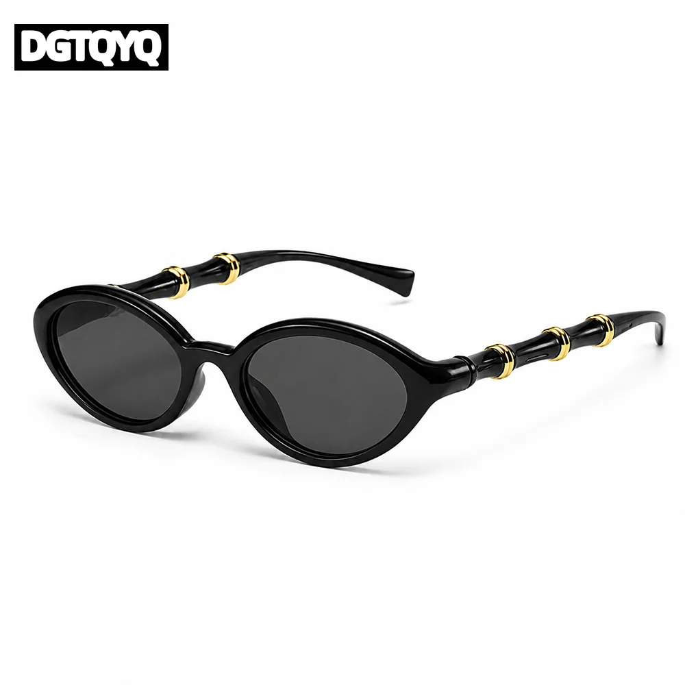 2026 New Luxury Fashion Bamboo Joint Oval Sunglasses Women Retro UV400 Sun Glasses Eyewear Oculus Female Gafas
