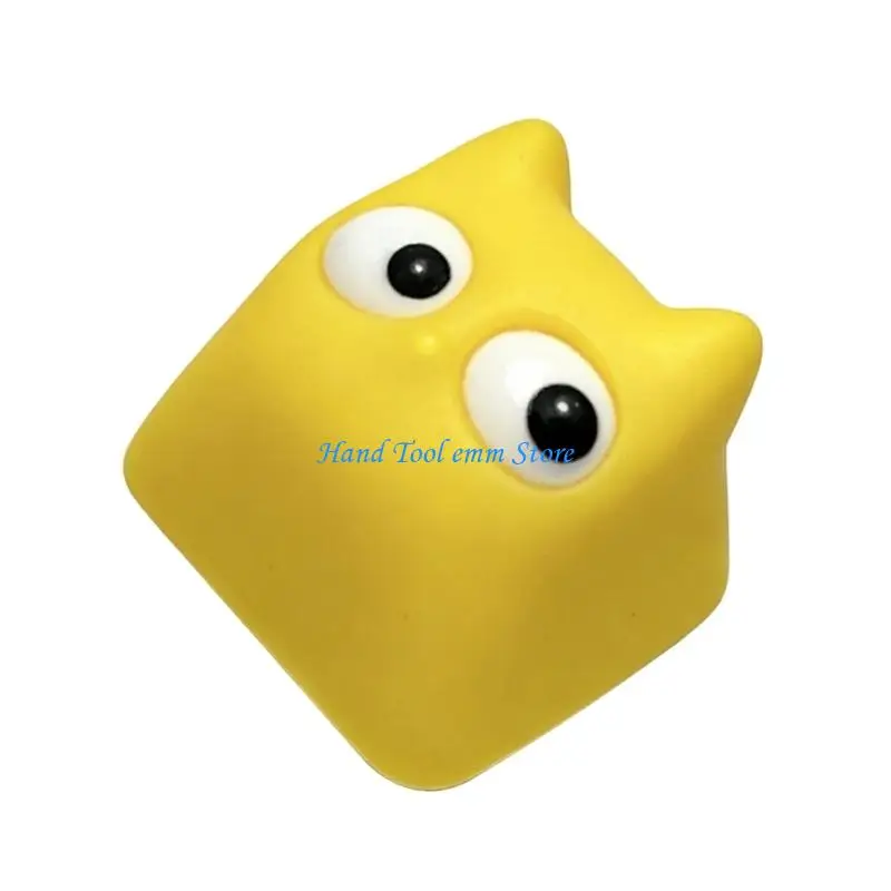 H37F Resin Mechanical Keypad Keycap Devil Kitten Cartoon Pattern Keycap for Mechanical Keypad Gaming Typing Accessories