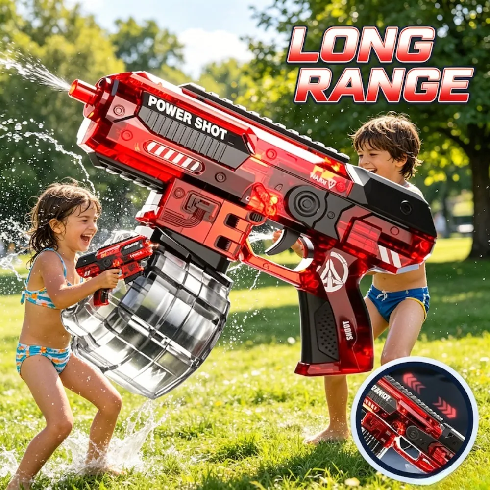 

Electric Water Gun Toy Automatic Squirt Gun with Large Capacity Long-Range Water Fight Game for Adults Summer Pool Party