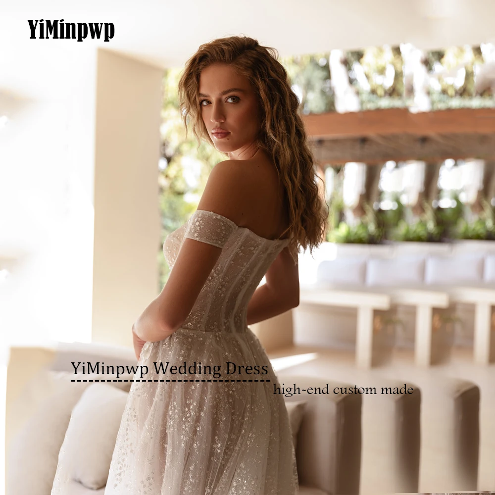 Sparkling Bride Gowns Off Shoulder Mermaid Flowers Sweetheart Wedding Dresses 2025 Luxury Sweep Train Bride Dress Customized