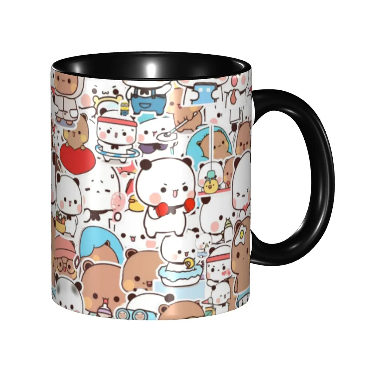 

Peach And Goma Coffee Mugs DIY Personalized Pattern Bubu Dudu Ceramic Mug Creative Gift